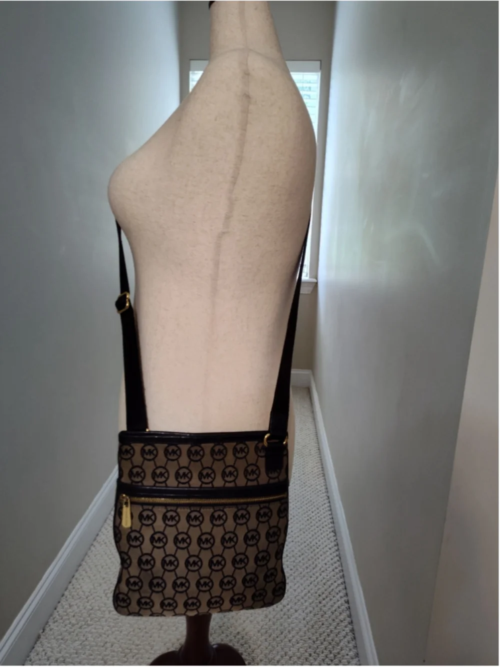 Women's Michael Kors Crossbody Bag One Size Beige Black